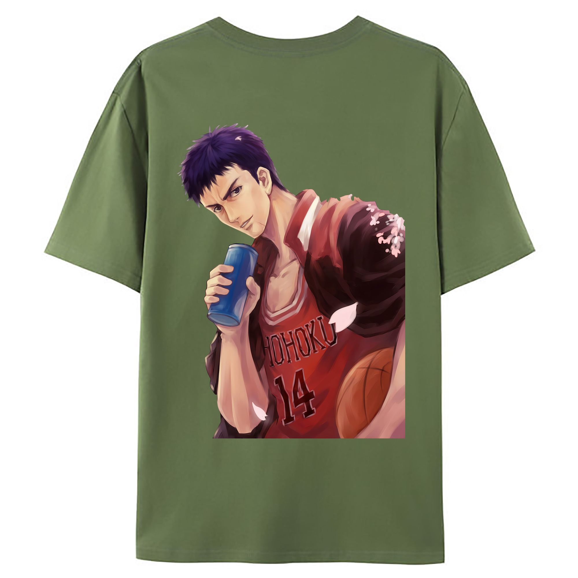 （画像用） SLAM DUNK／スラムダンク 綿100％ メンズ半袖Tシャツ（バックプリント） 通気性